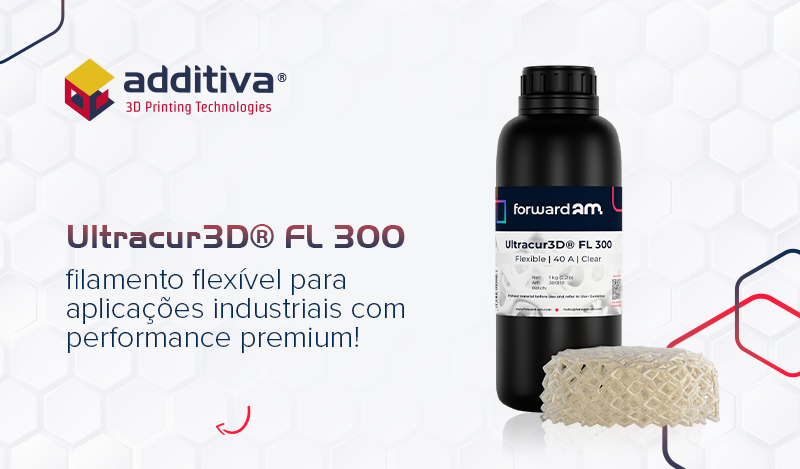 Ultracur3D® FL 300: filamento flexível para aplicações industriais com performance premium!